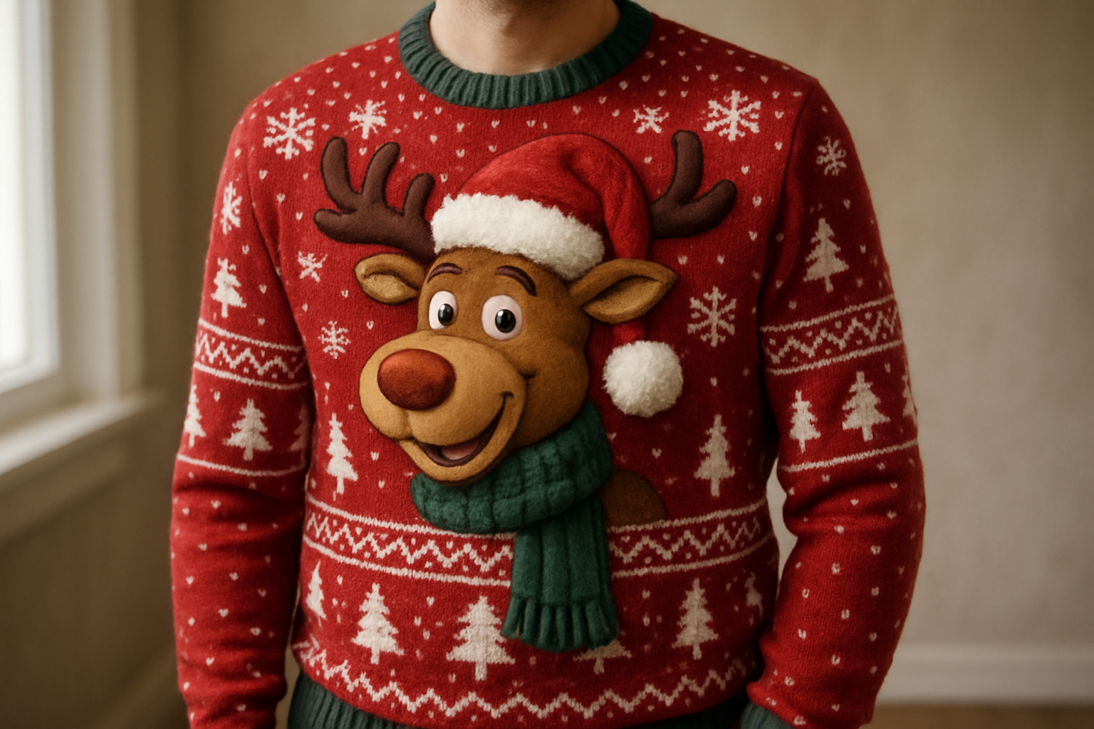 grappige kersttrui - Illustration