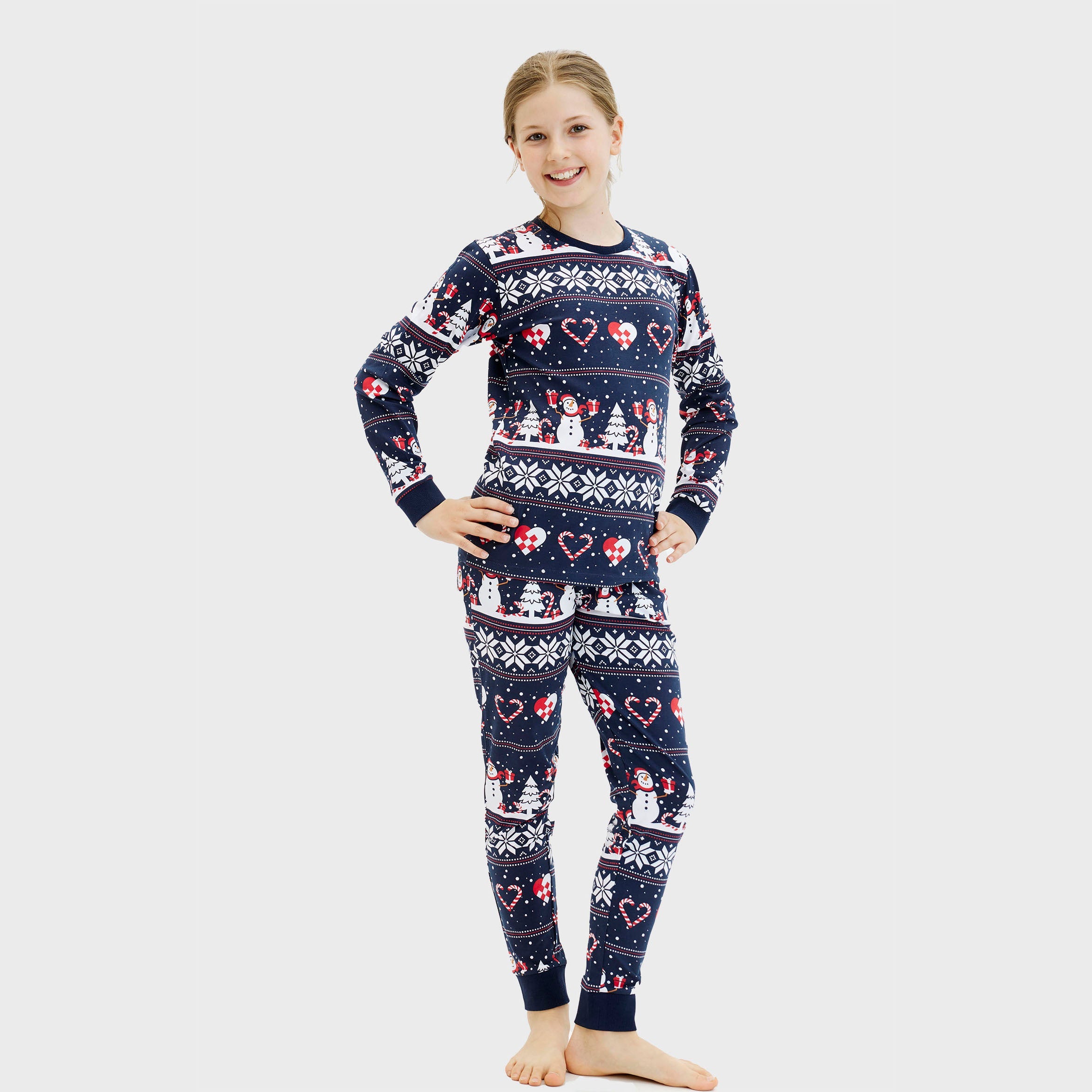 Christmas heart christmas pyjamas - child.