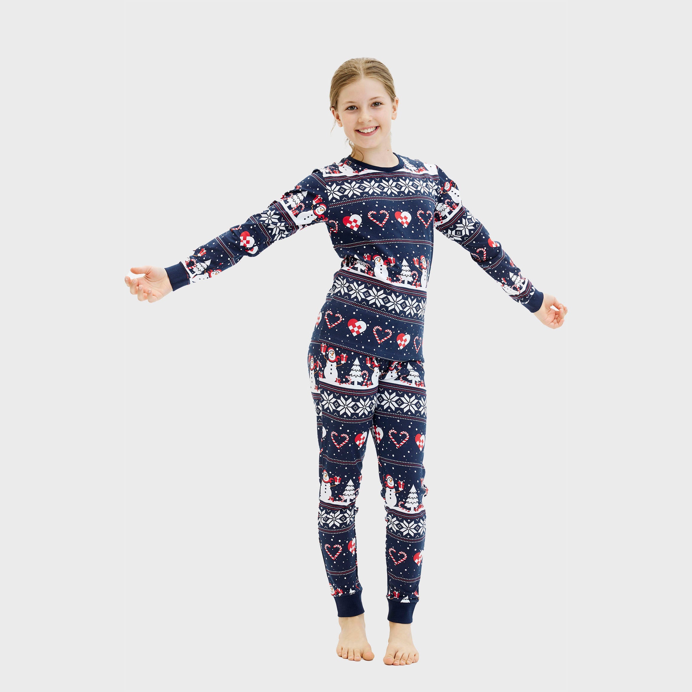 Christmas heart christmas pyjamas - child