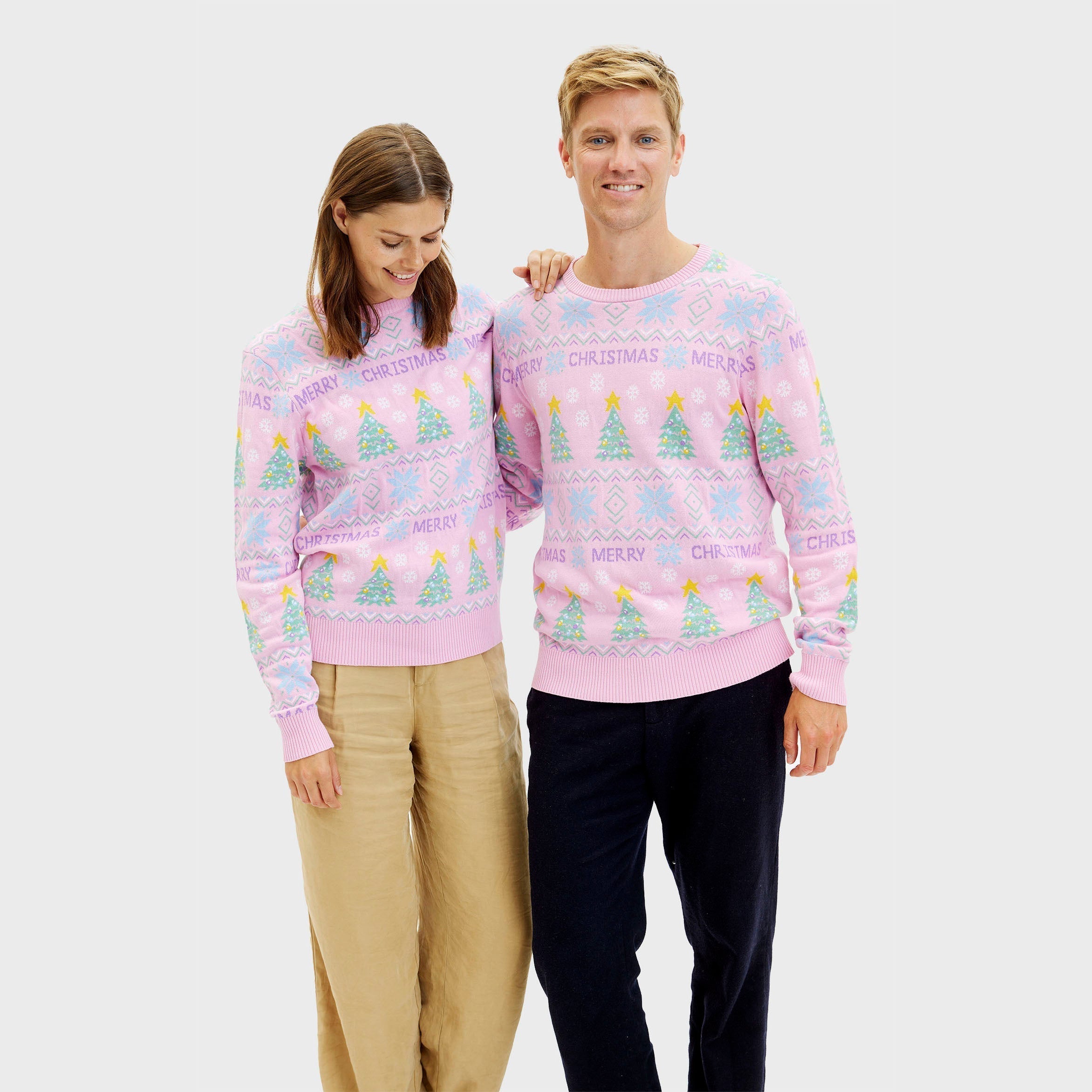 The Pink Christmas Sweater – Women