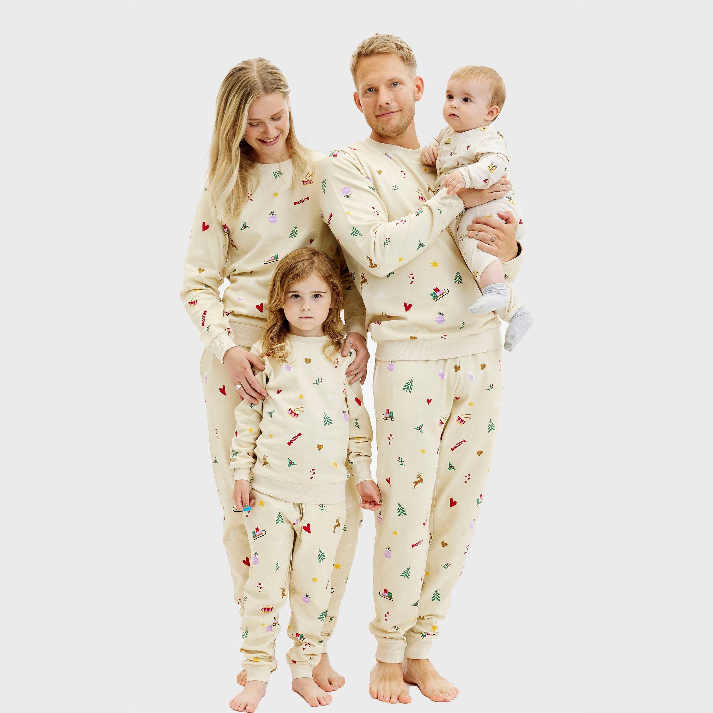 Beige Christmas Pyjamas - Baby