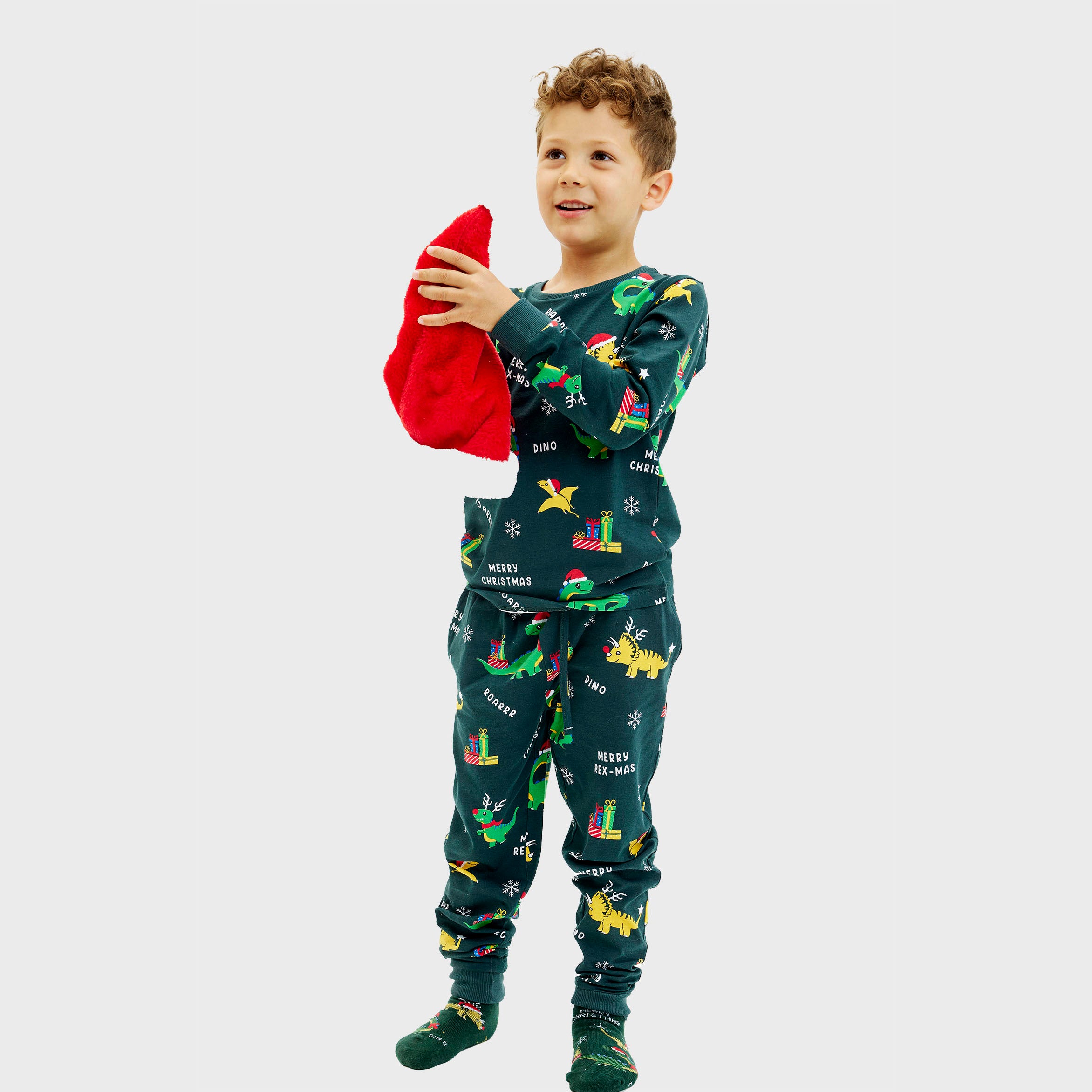 Dino Christmas pyjamas kids