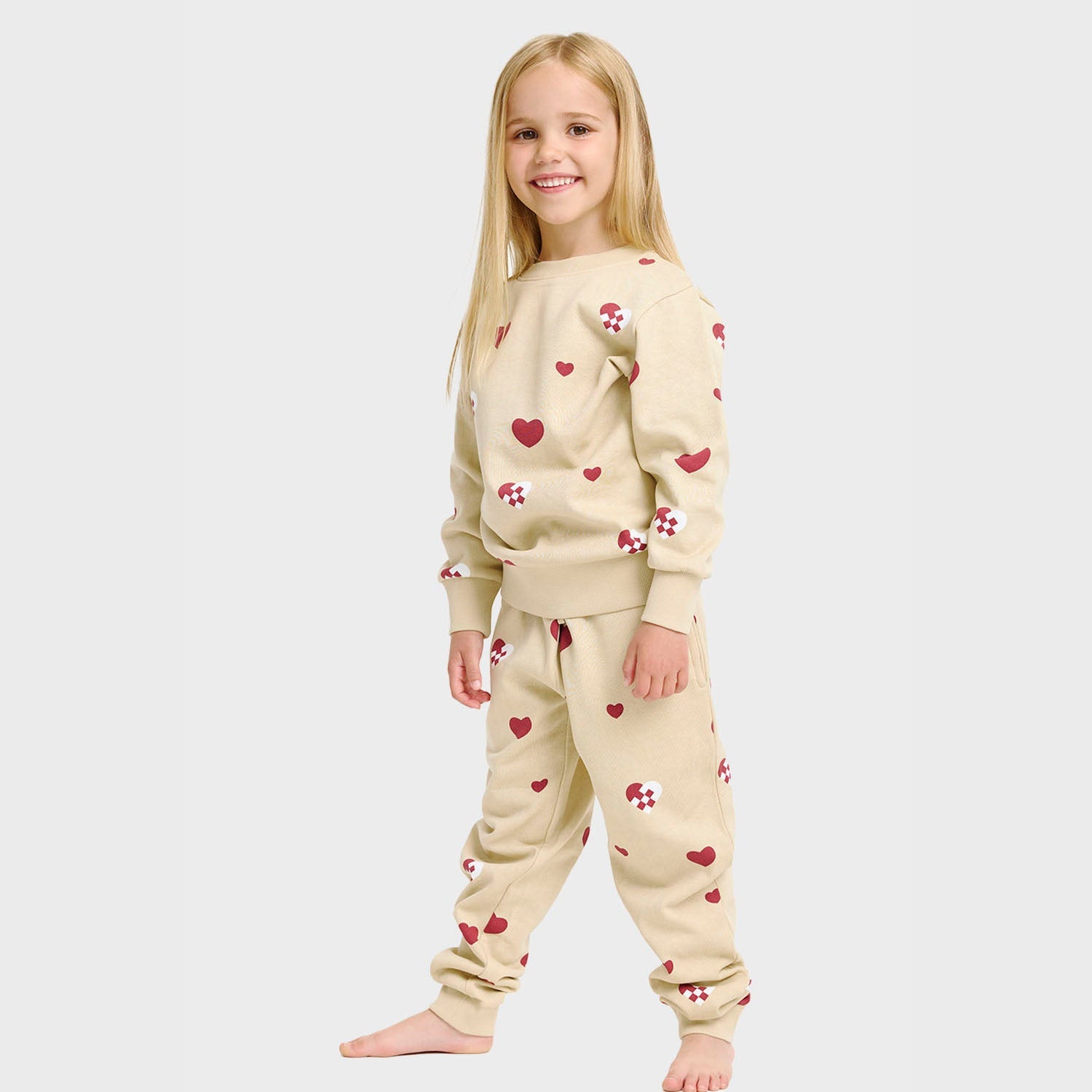 Christmas Heart Sweat Set – Kids