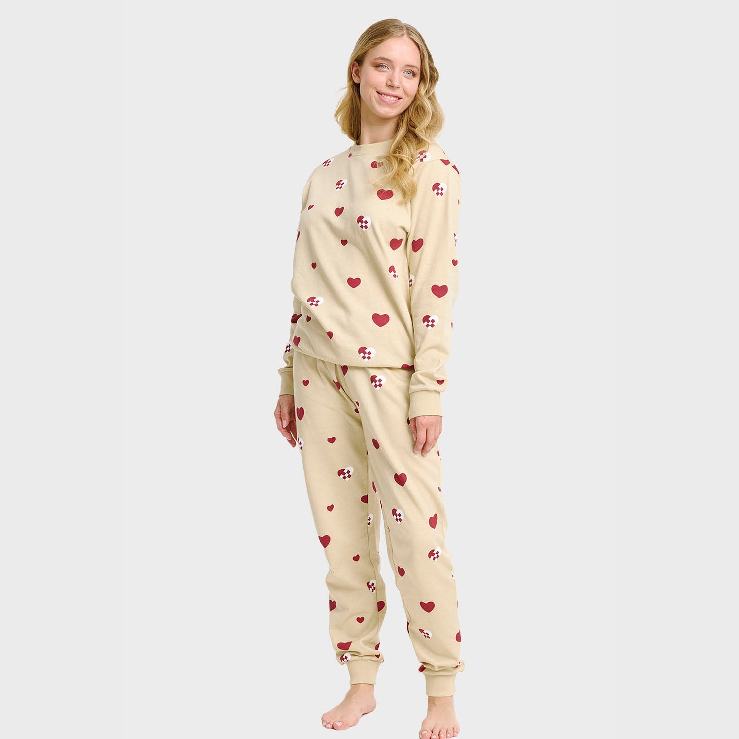 Christmas Heart Sweat Set – Women