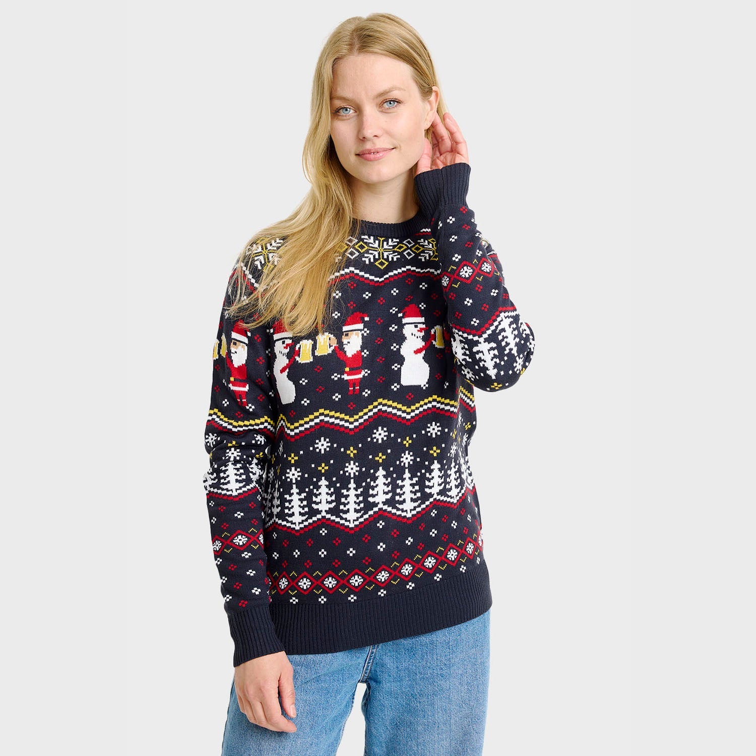 Cheers Santa kersttrui – Dames