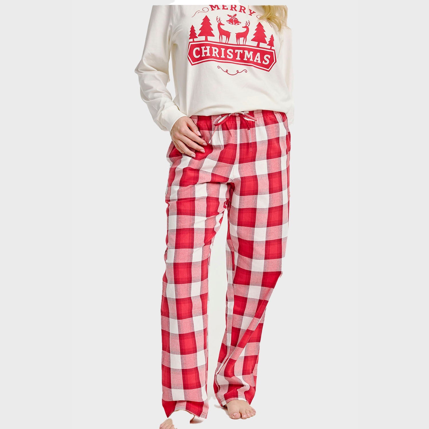 Flanellen kerstbroek – Dames
