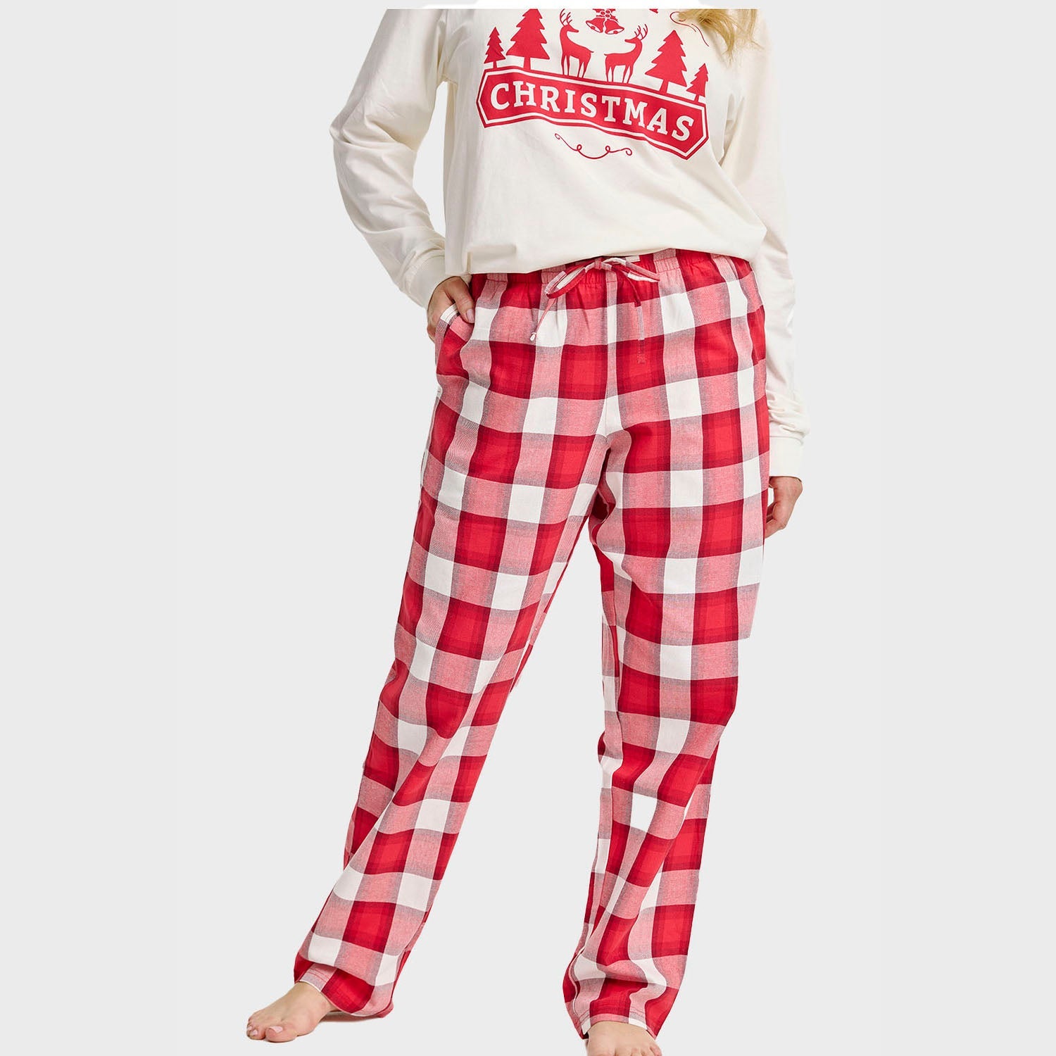 Flanellen kerstbroek – Dames