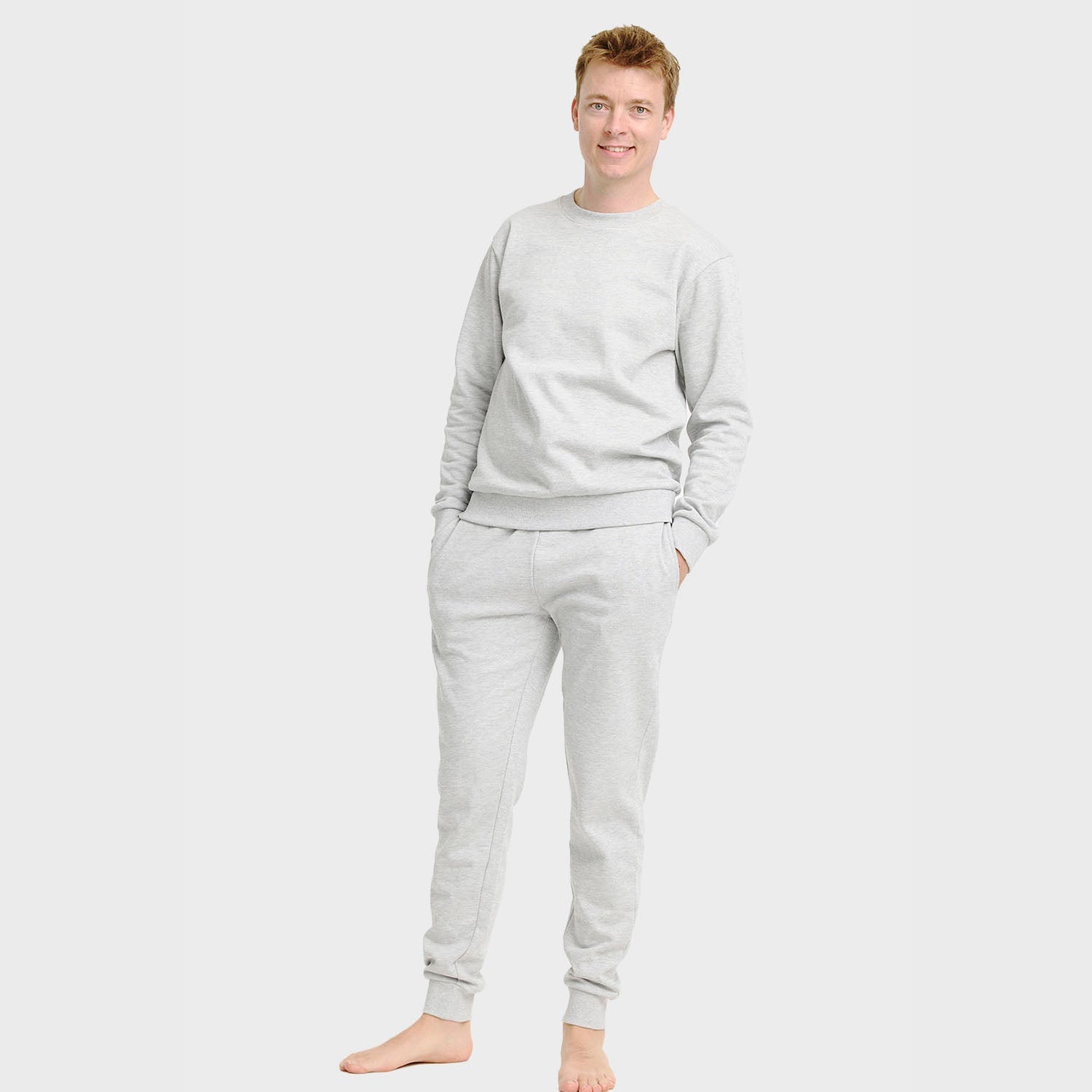 Grijs sweatset – Heren