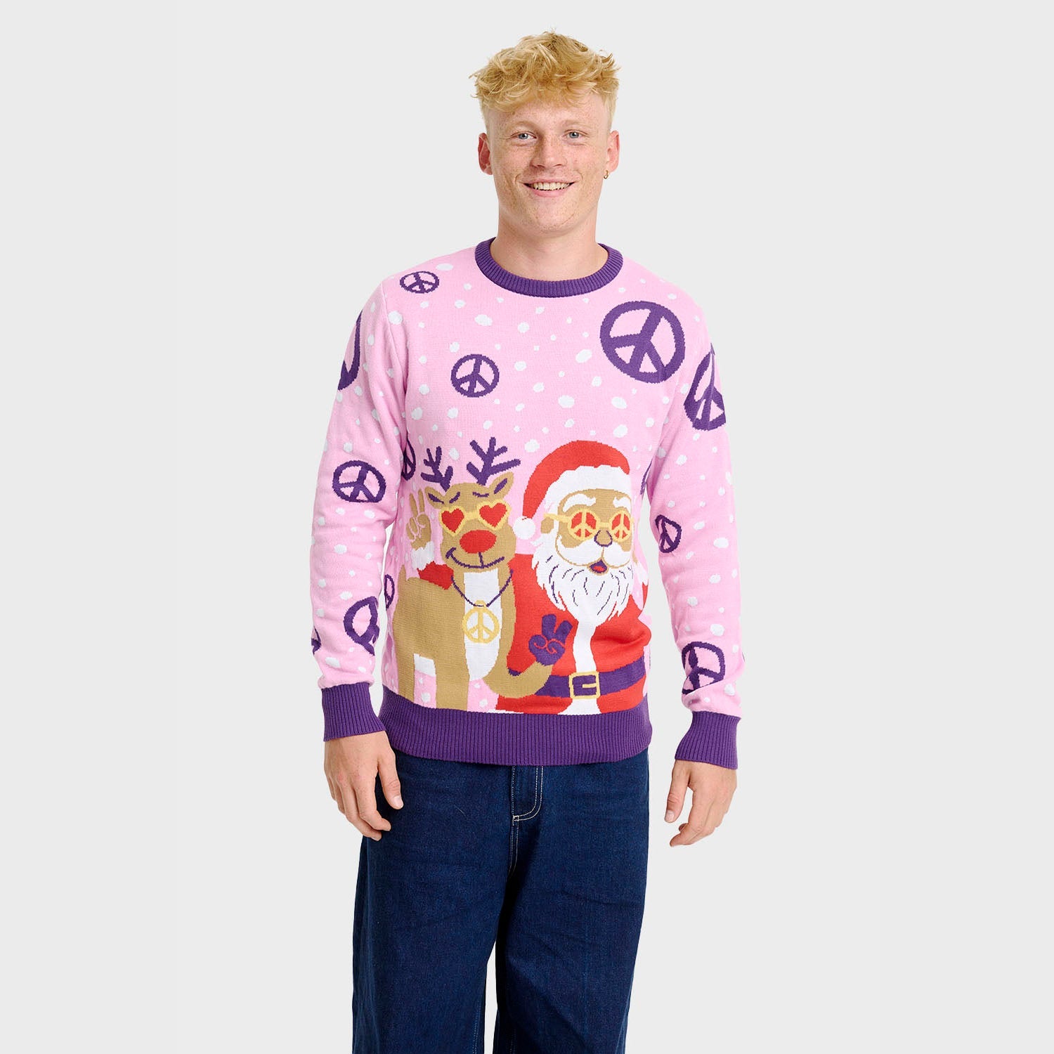 Hippie kersttrui – Heren