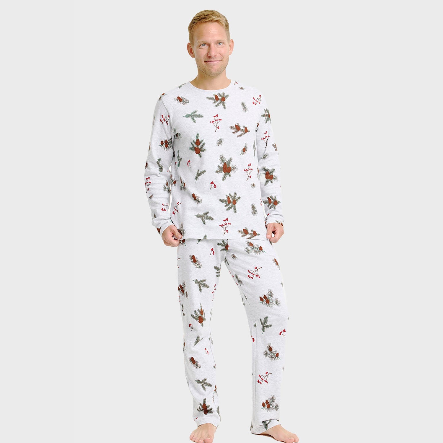 De geribde pyjama – Heren