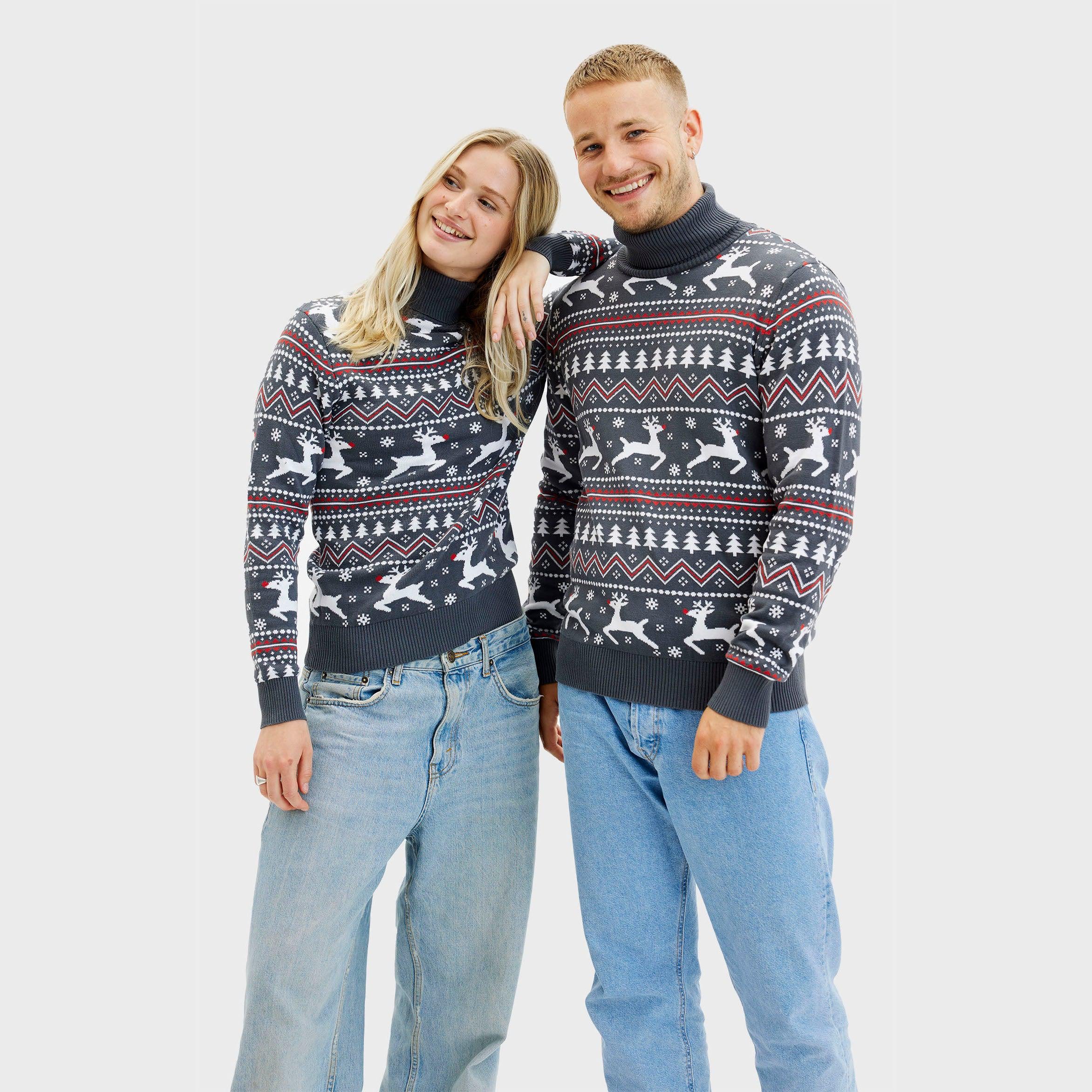De Stijlvolle Highneck Kersttrui - Heren