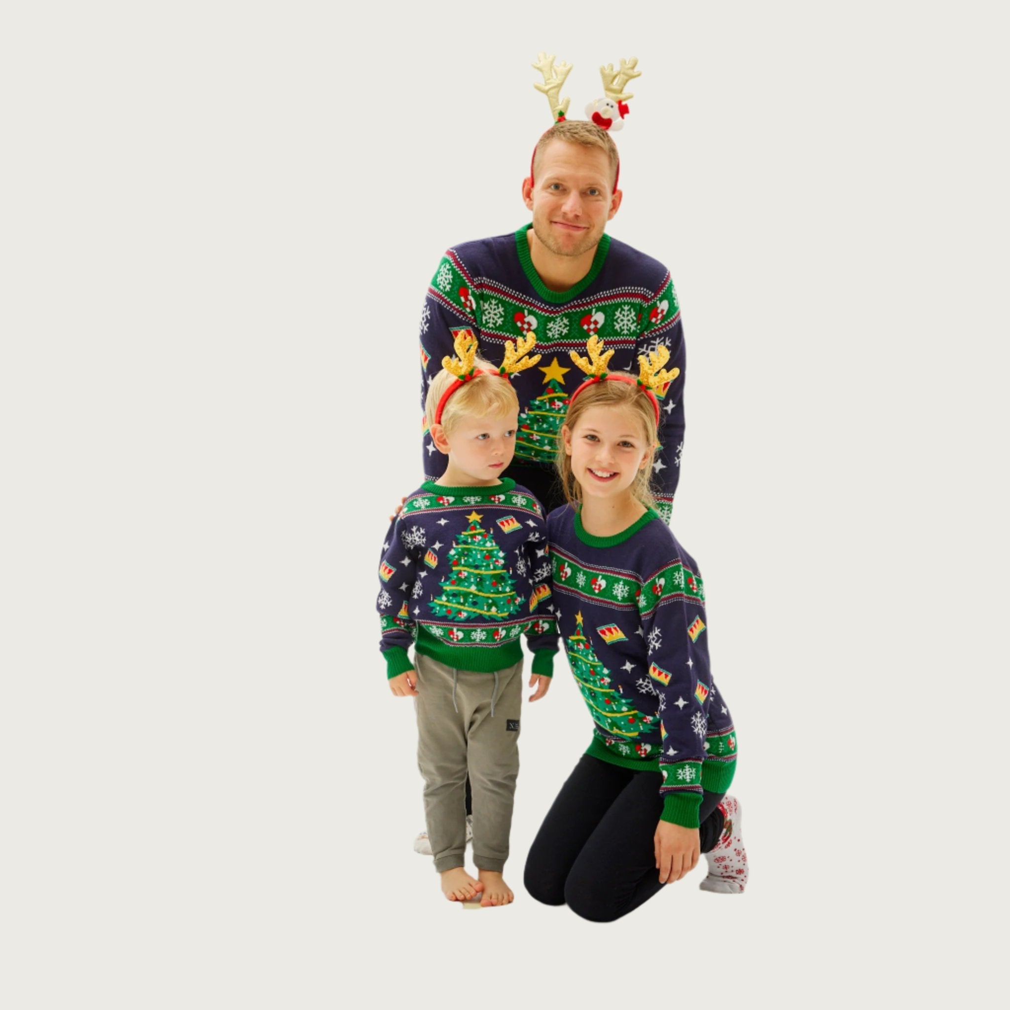 Christmas tree navy christmas sweater - child