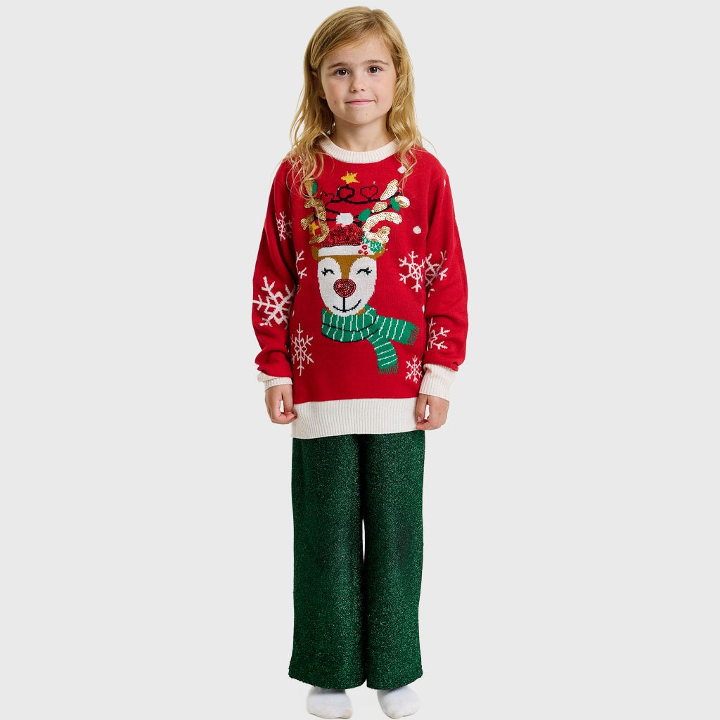 Cute reindeer christmas sweater - child