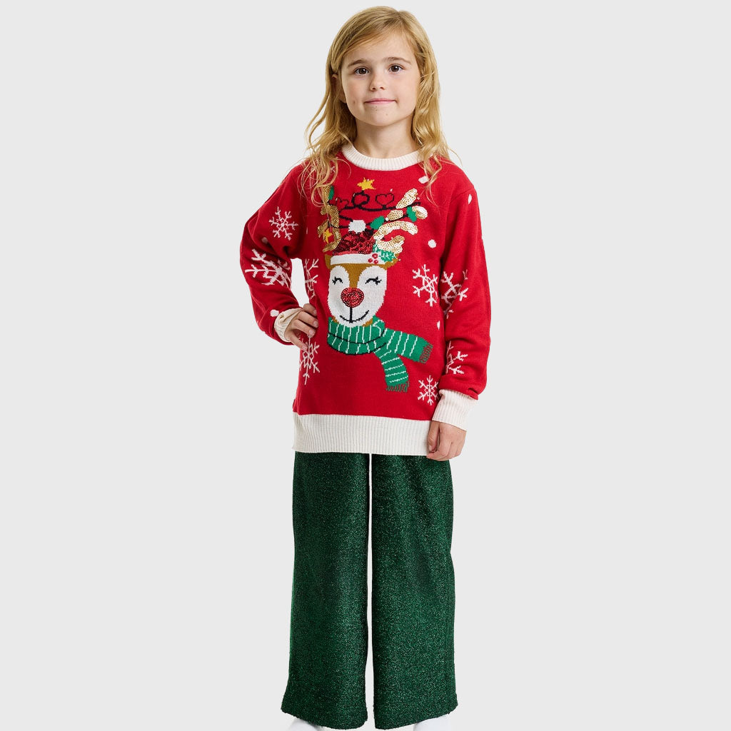 Cute reindeer christmas sweater - child