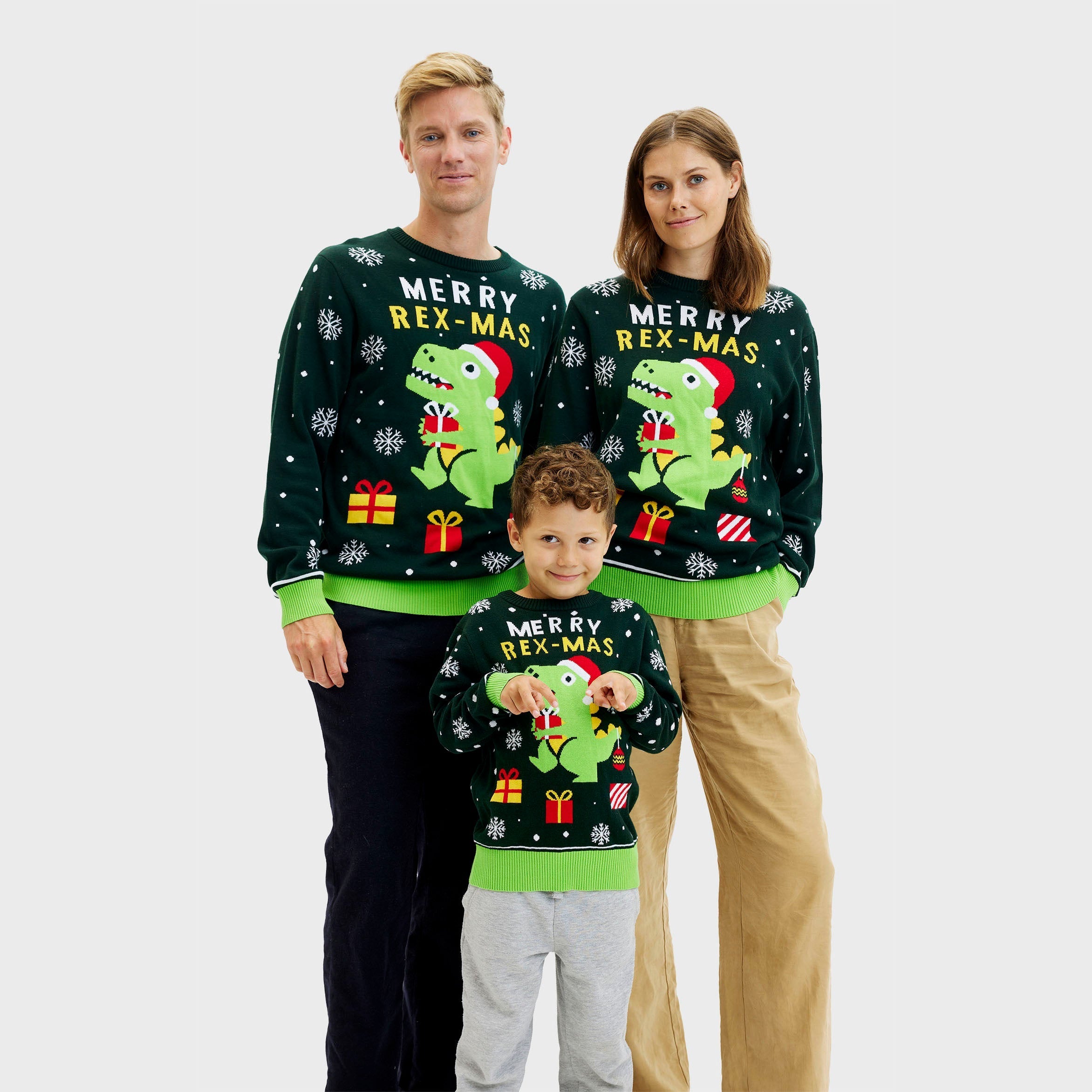 Leuke dino kersttrui - Heren