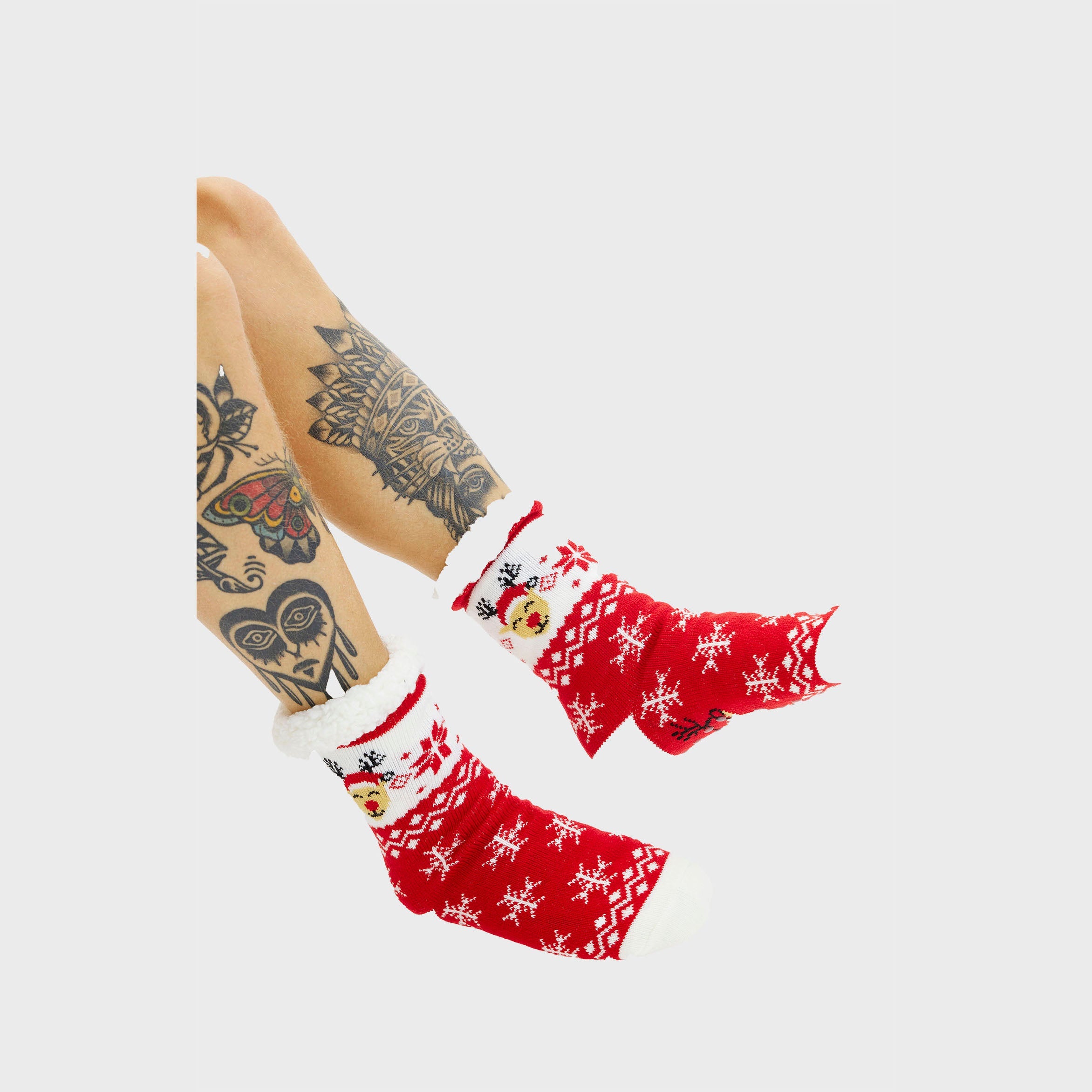 Elegant reindeer cozy sock