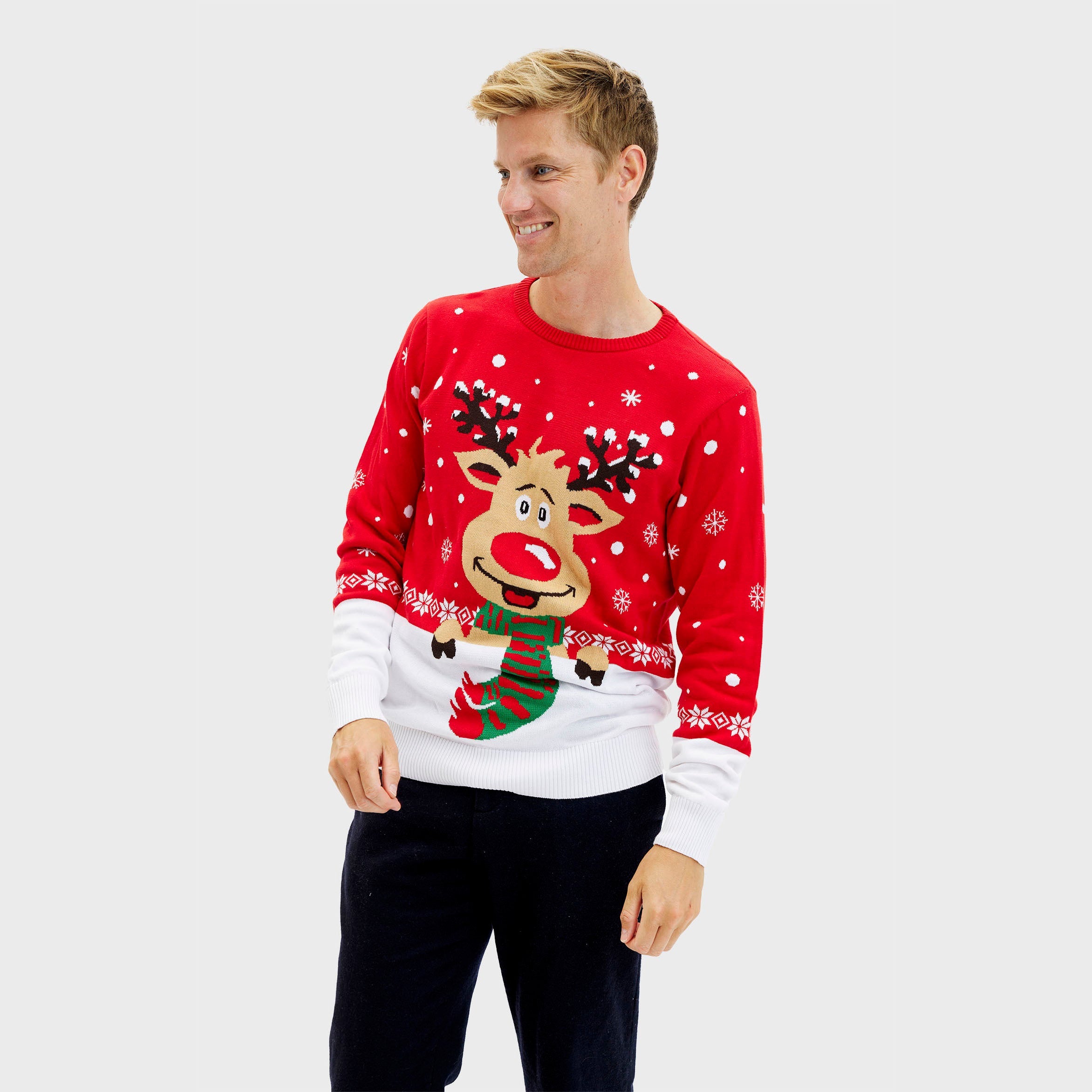 Rudolph’s Red Christmas Sweater – Men