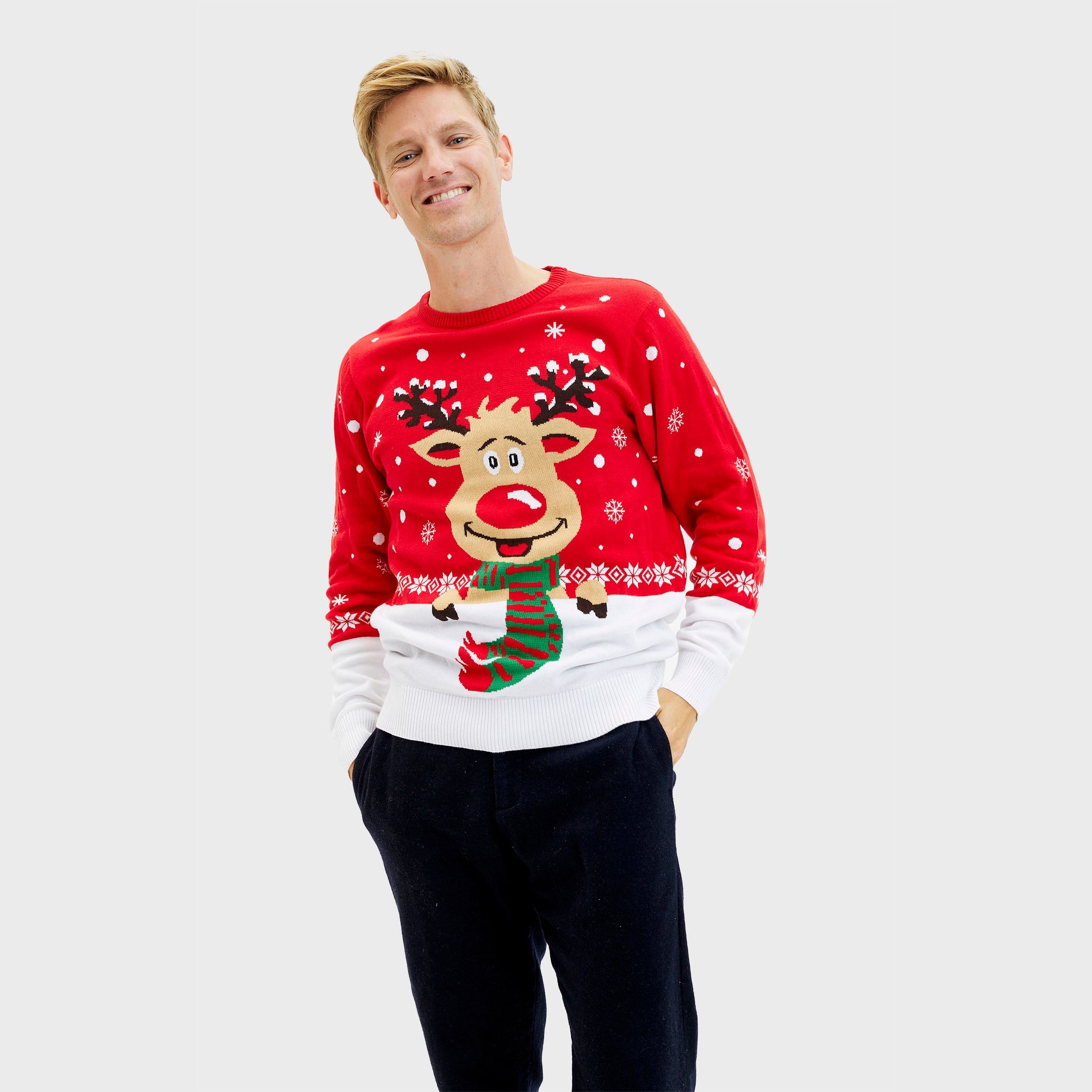 Rudolph’s Red Christmas Sweater – Men