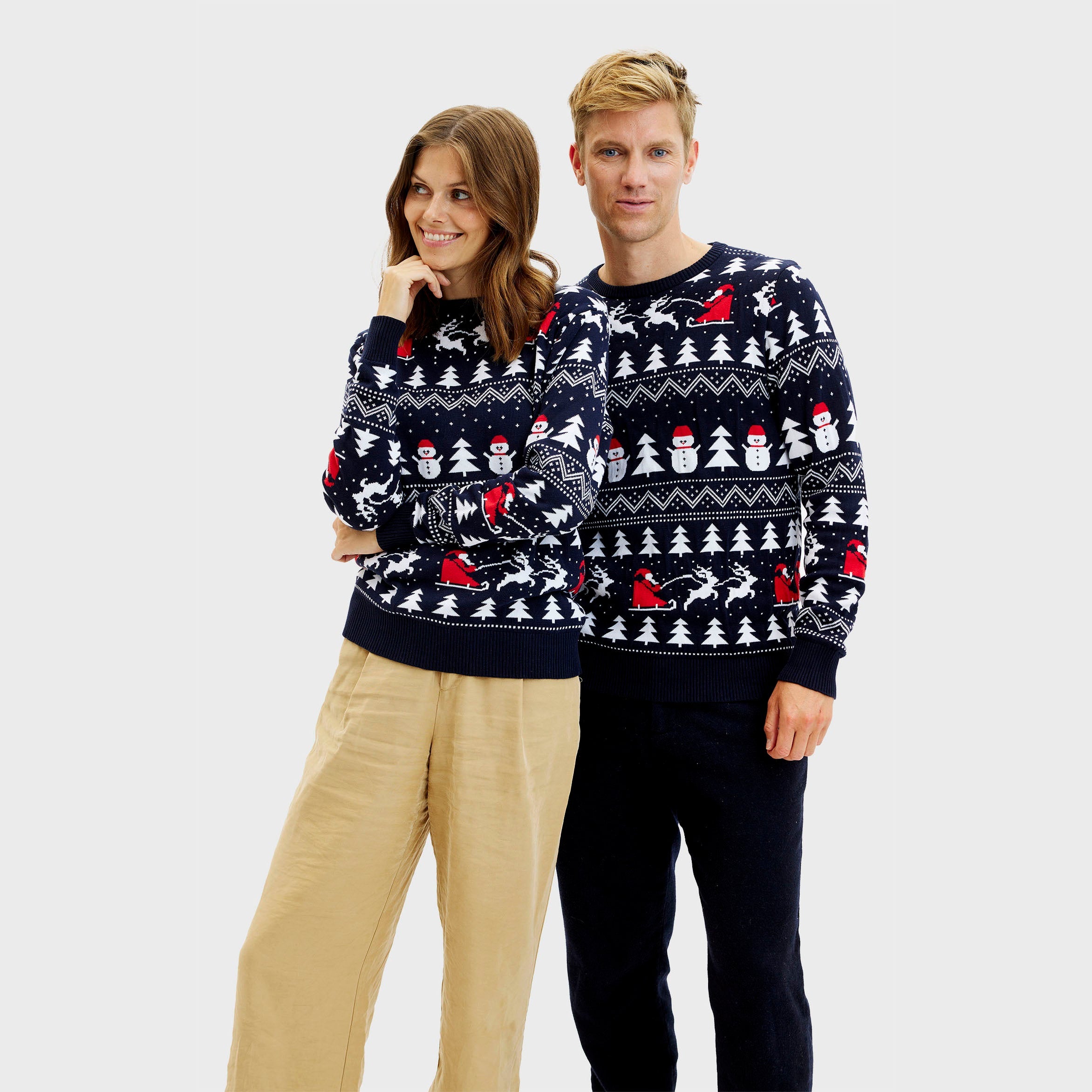 The Stylish Navy Christmas Sweater – Men
