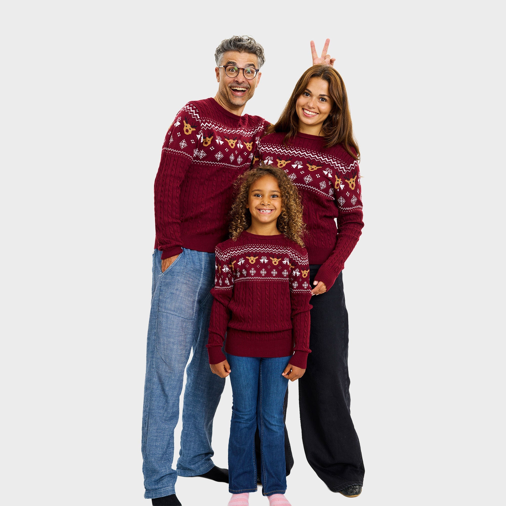 Burgundy Christmas sweater – Men