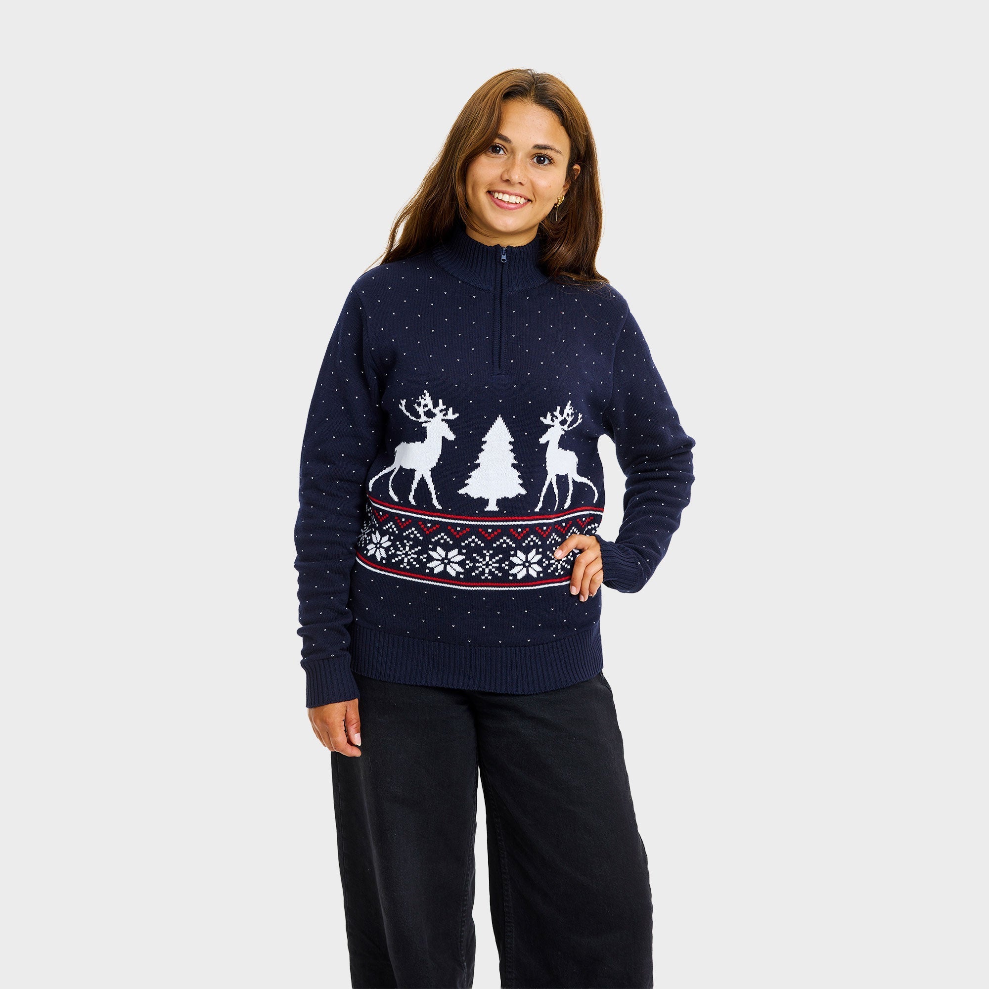 Winter half-zip trui – Dames