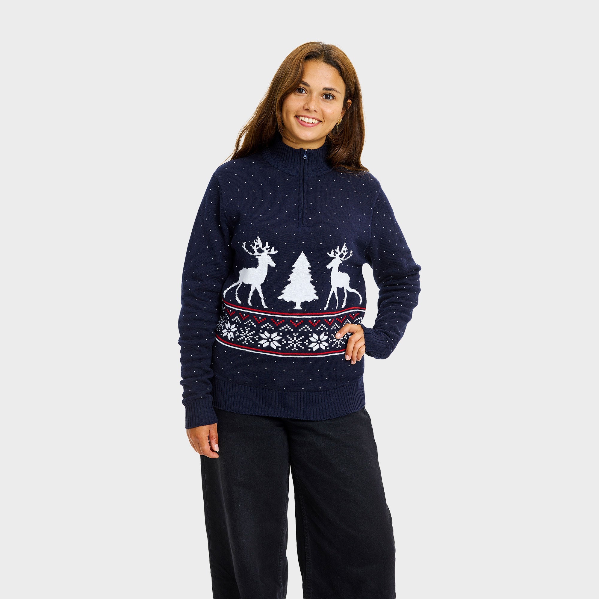 Winter half-zip trui – Dames