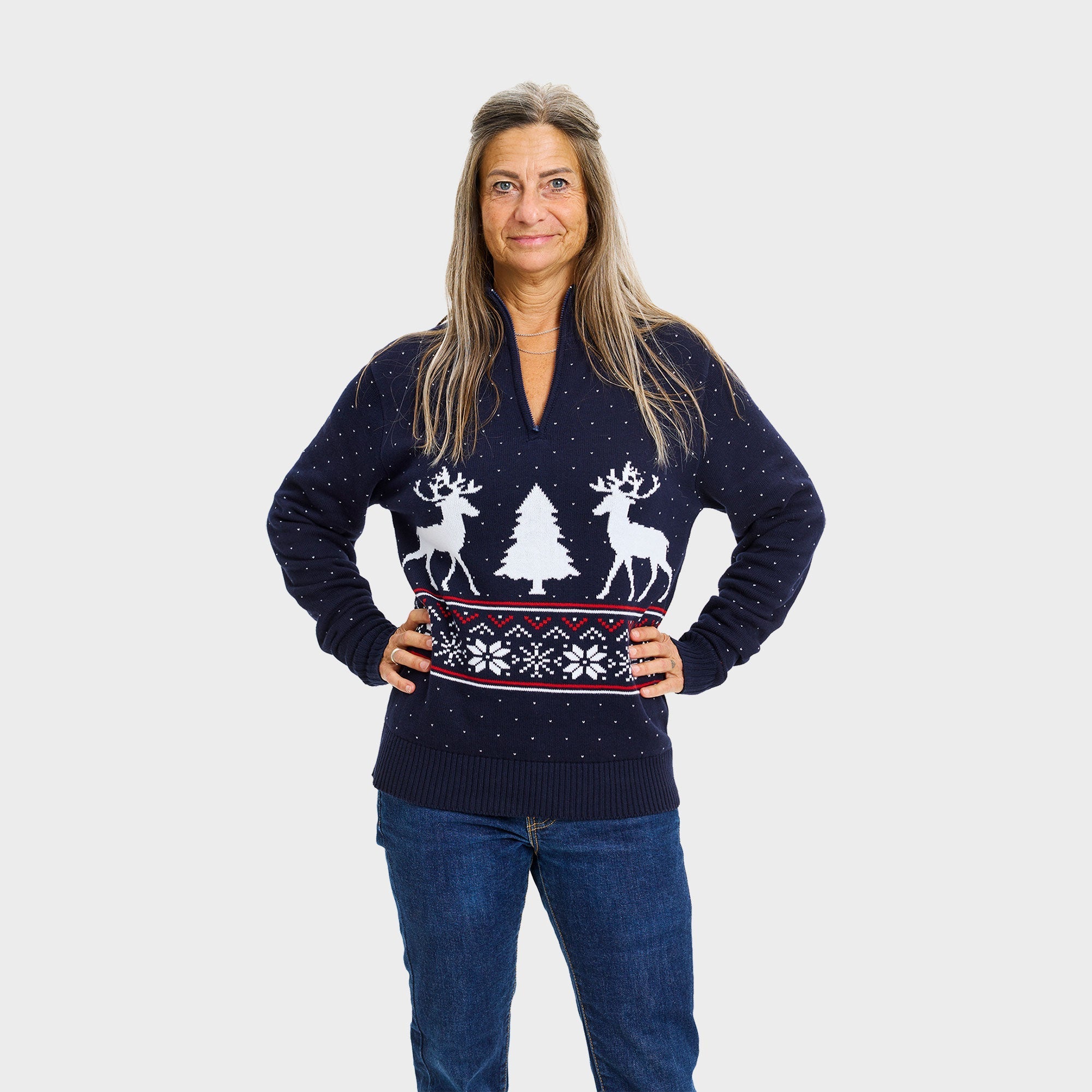 Winter half-zip trui – Dames