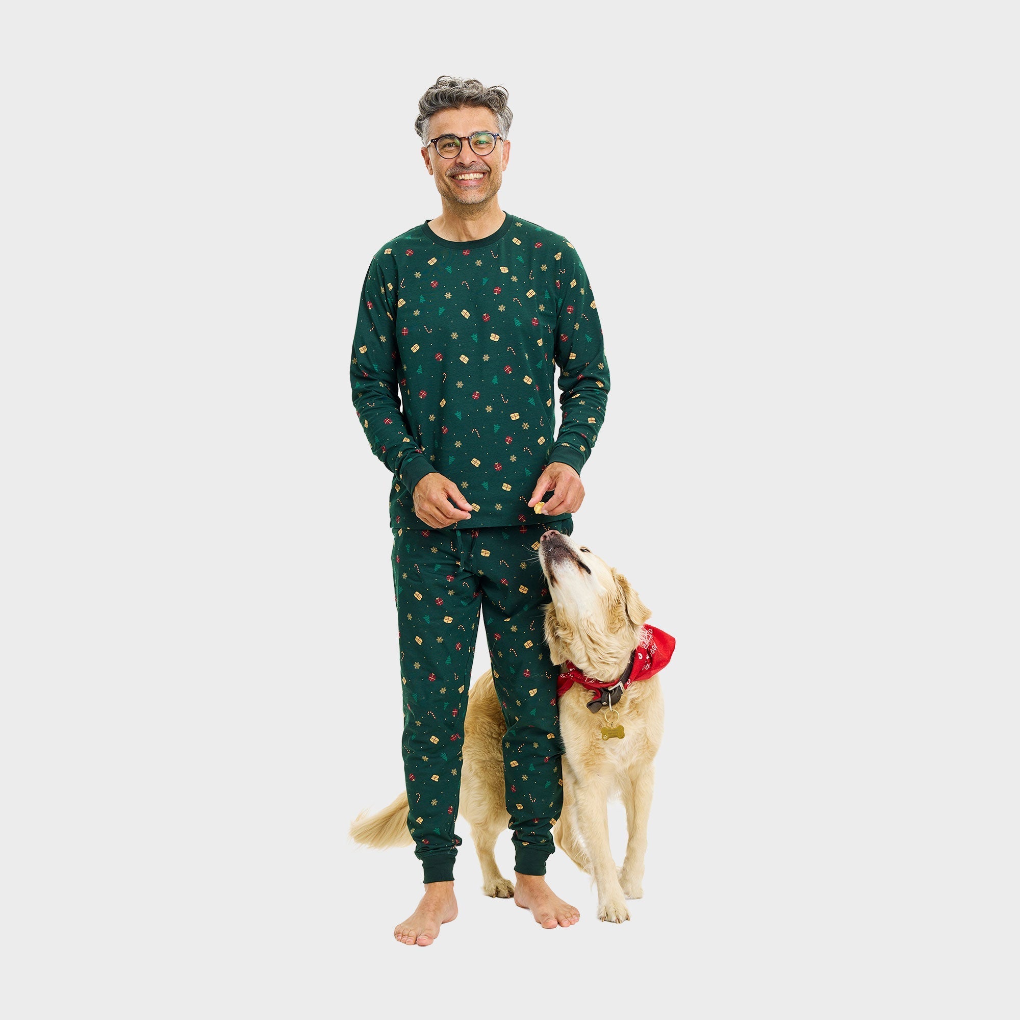 Kerstdroom pyjama groen – Heren
