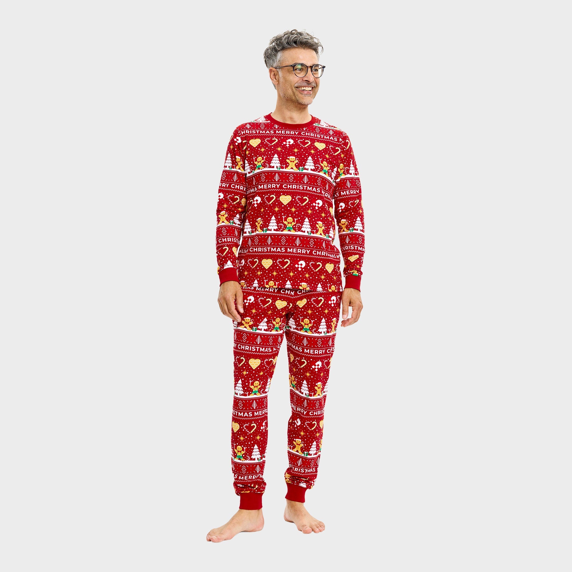 Red Christmas Cookie Christmas pyjamas for men