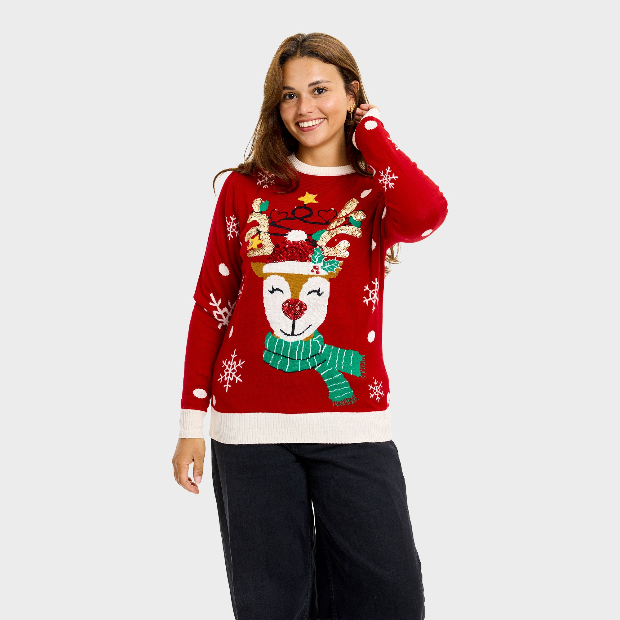 The Cute Reindeer Christmas Sweater – Women